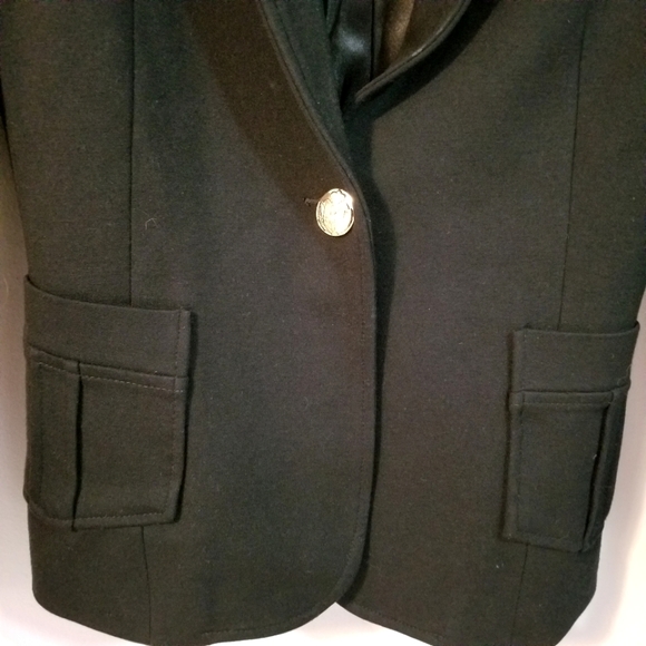 Studded Military Style Black Blazer - Picture 4 of 6
